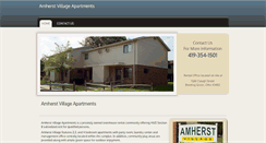 Desktop Screenshot of amherstvillageapts.com