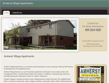 Tablet Screenshot of amherstvillageapts.com